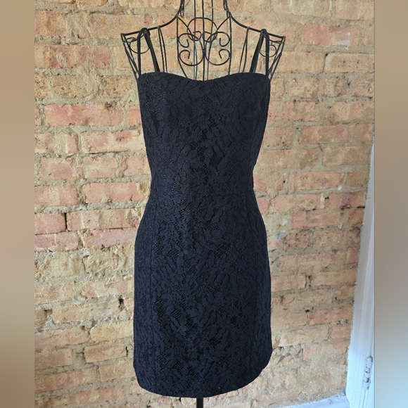 🐈⬛️ French Connection Formal Black Lace Mini Dress - Picture 9 of 9